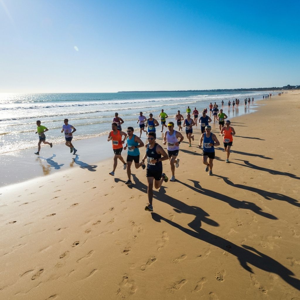 Carrera en la playa
